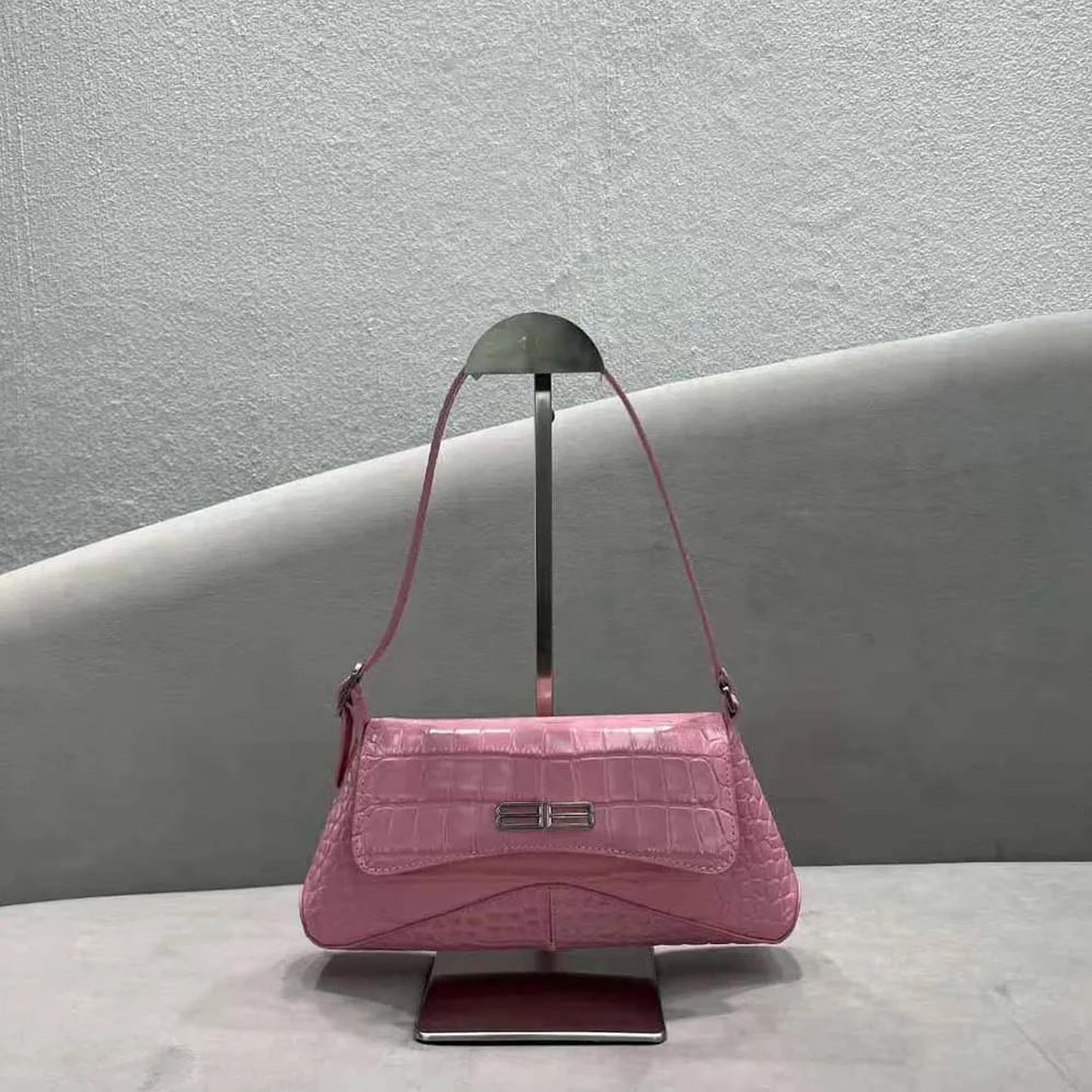 Balenciaga XX Small Flap Bag Crocodile Embossed in Pink for Women