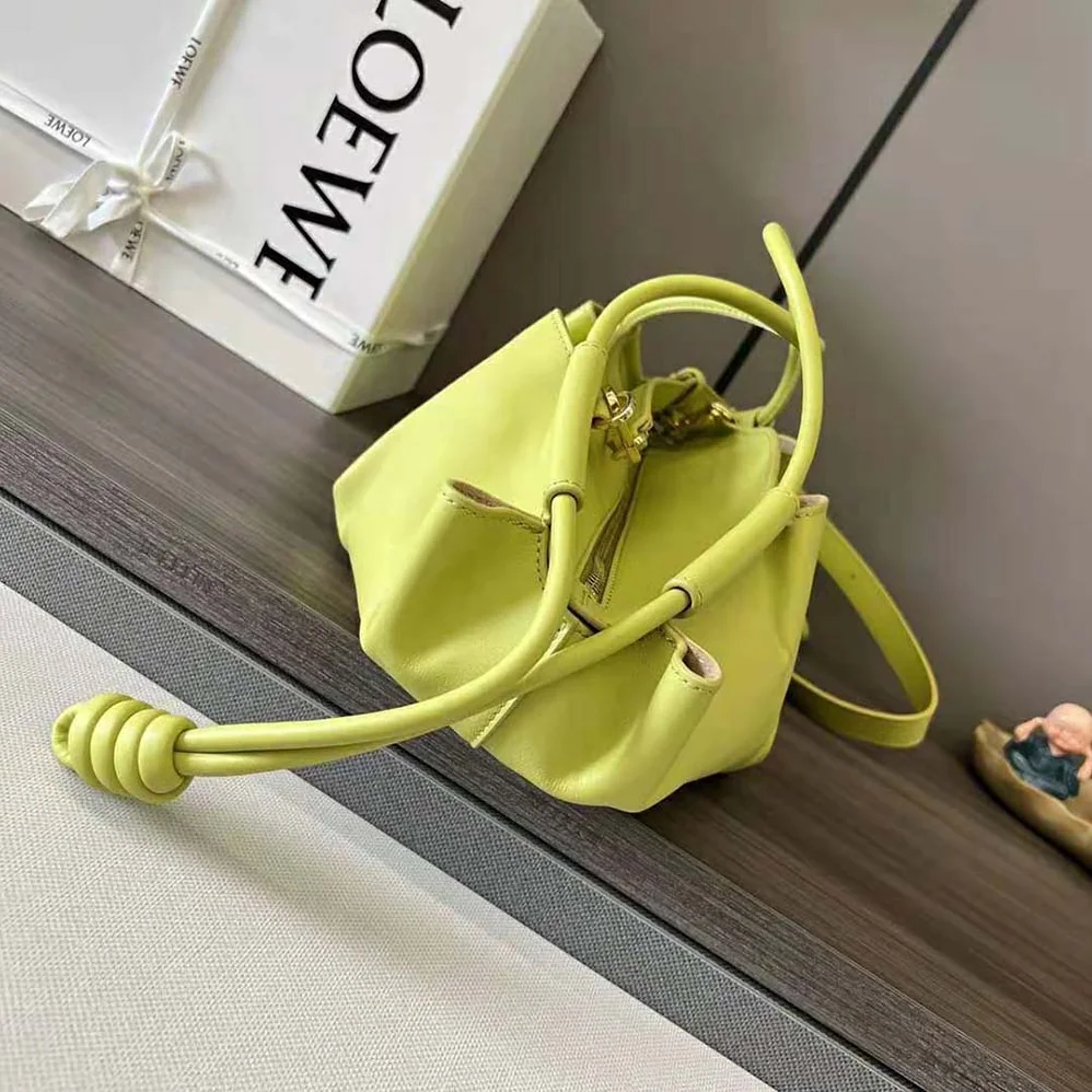 Loewe Small Paseo Bag in Shiny Nappa Calfskin for Women in Yellow Loewe Small Paseo Bag in Shiny Nappa Calfskin for Women in Yellow