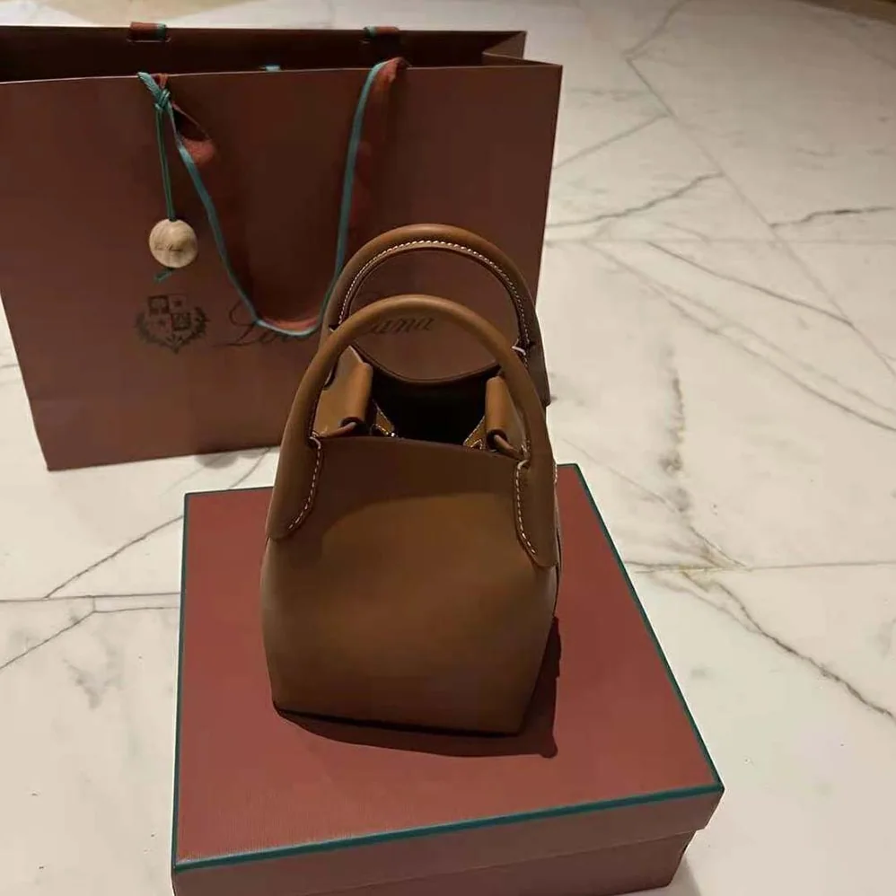 Loro Piana Micro Bale Bag in Calfskin Leather for Women in Brown Loro Piana Micro Bale Bag in Calfskin Leather for Women in Brown