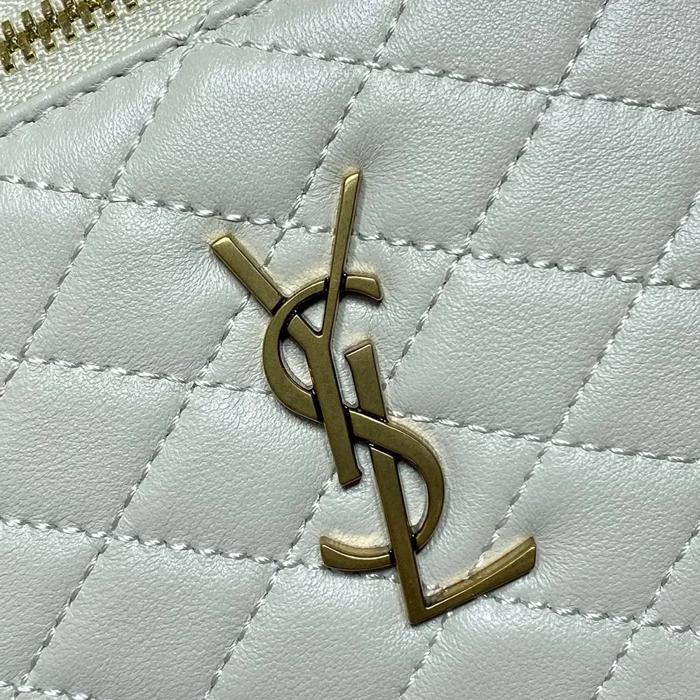 Saint Laurent YSL Gaby Large Vanity Bag In Lambskin for Women in White