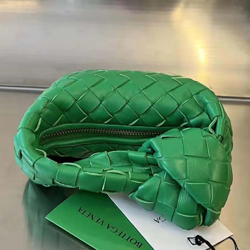 Bottega Veneta Candy Jodie Micro Intrecciato Leather Top Handle Bag for Women in Green Bottega Veneta Candy Jodie Micro Intrecciato Leather Top Handle Bag for Women in Green