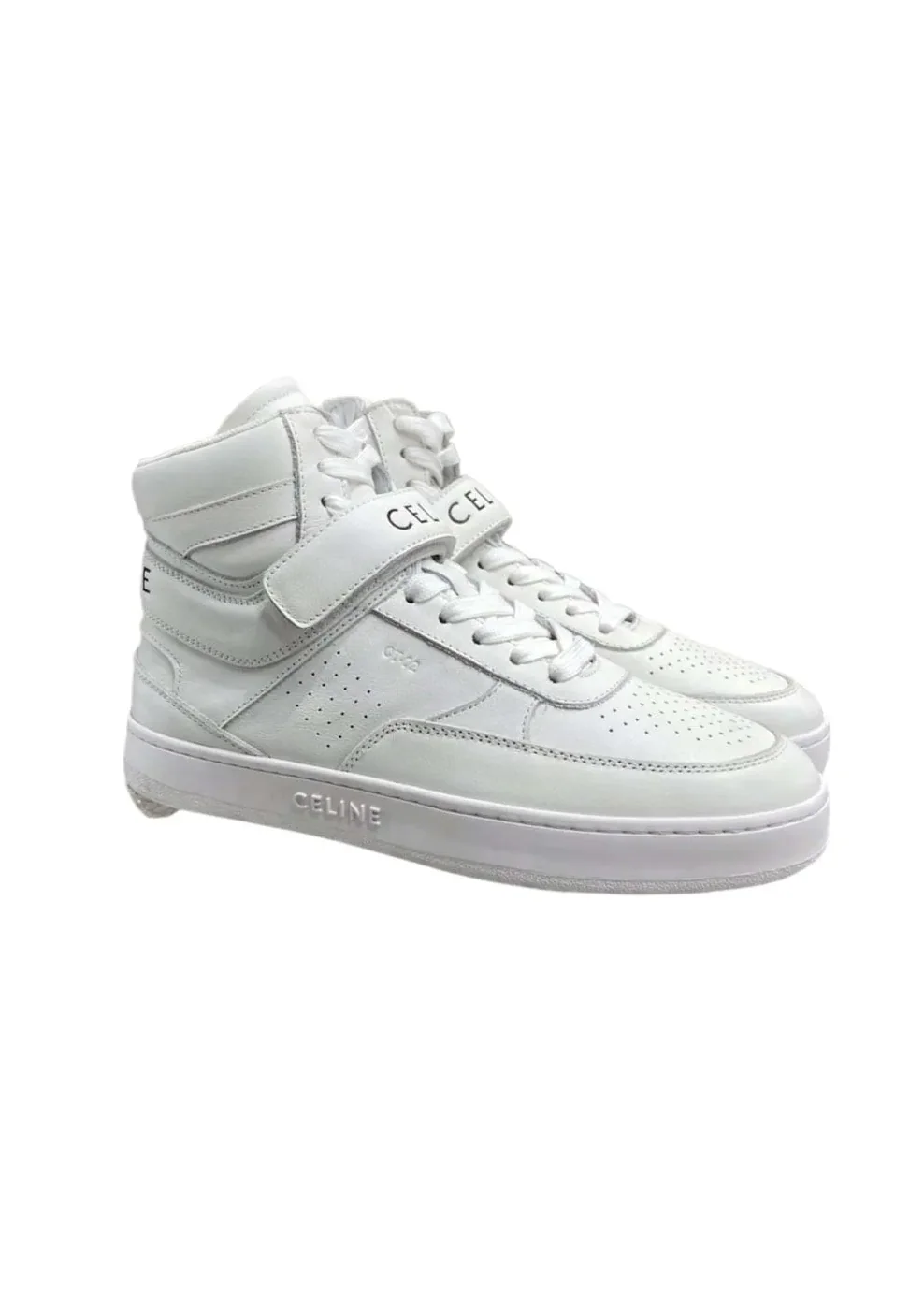 Celine Trainer High Sneaker With Scratch White Celine Trainer High Sneaker With Scratch White