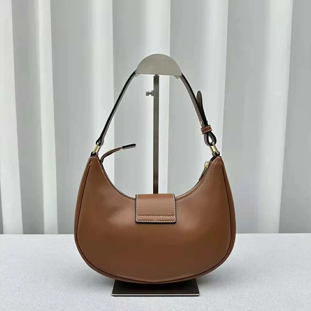 Celine Ava Triomphe Soft Bag in Smooth Calfskin for Women in Brown