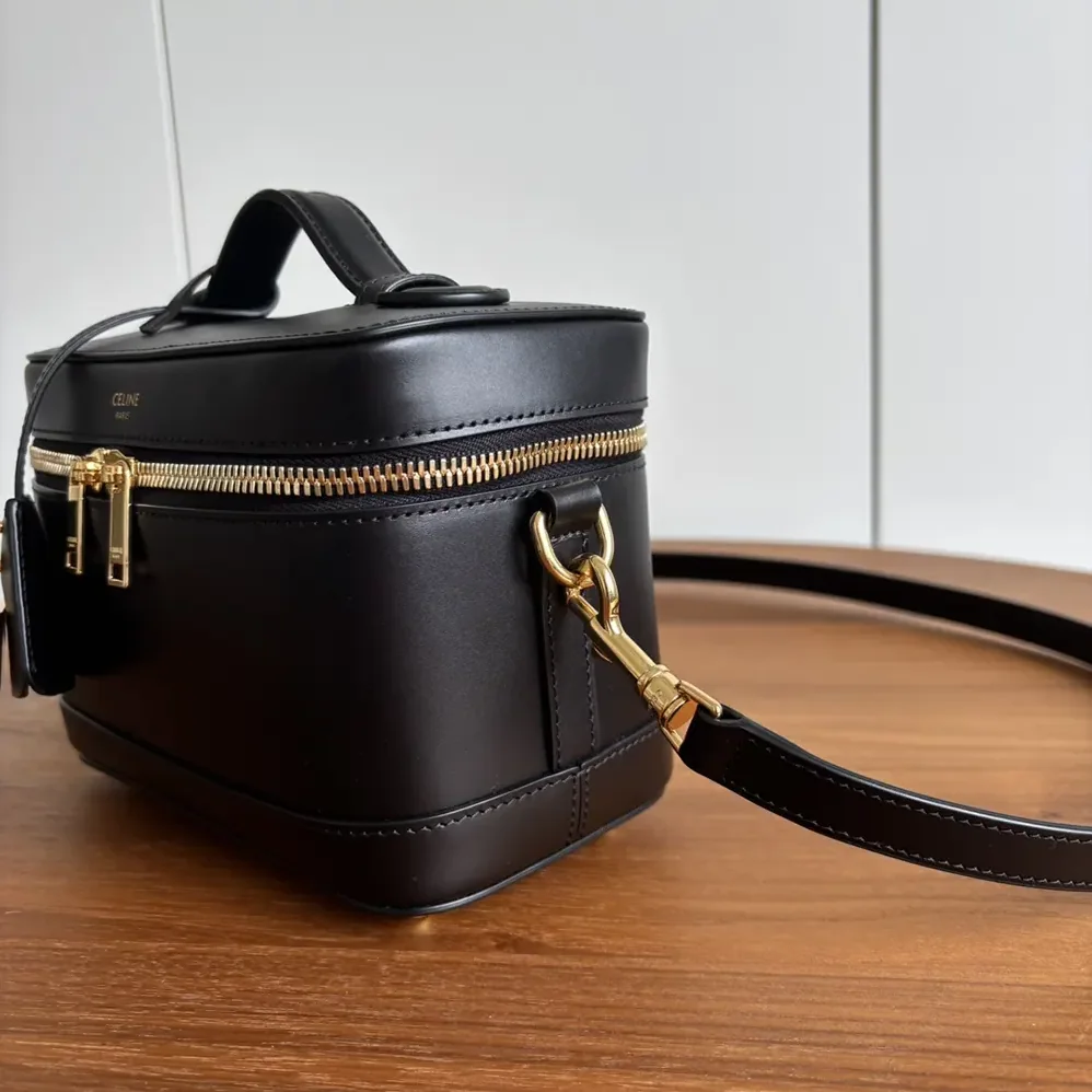 Celine Vanity in Smooth Satinated Calfskin for Unisex in Black
