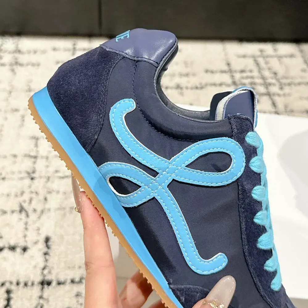 Loewe Ballet Runner 2.0 in Nylon and Calfskin for Unisex in Navy Blue Loewe Ballet Runner 2.0 in Nylon and Calfskin for Unisex in Navy Blue