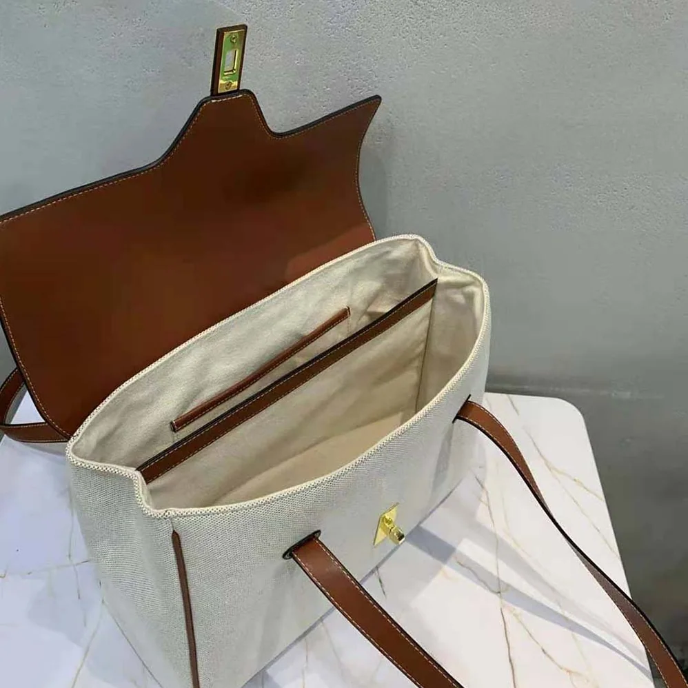 Celine Medium Soft 16 Bag in Textile and Calfskin for Women Celine Medium Soft 16 Bag in Textile and Calfskin for Women