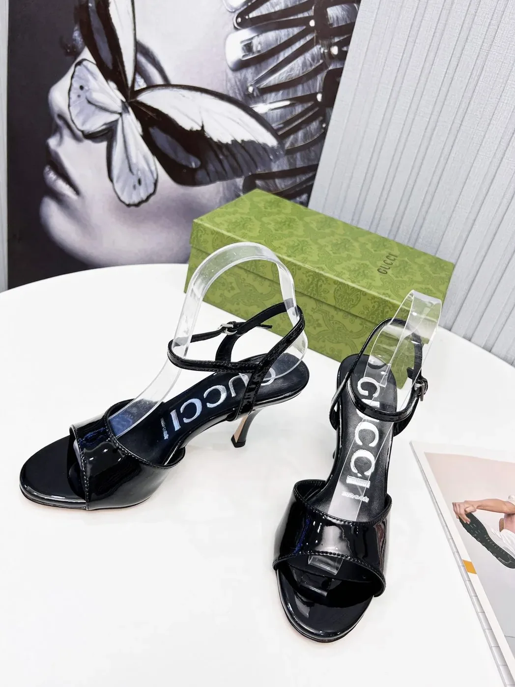Gucci High-Heel Sandal By Matelasse Black for Women Gucci High-Heel Sandal By Matelasse Black for Women