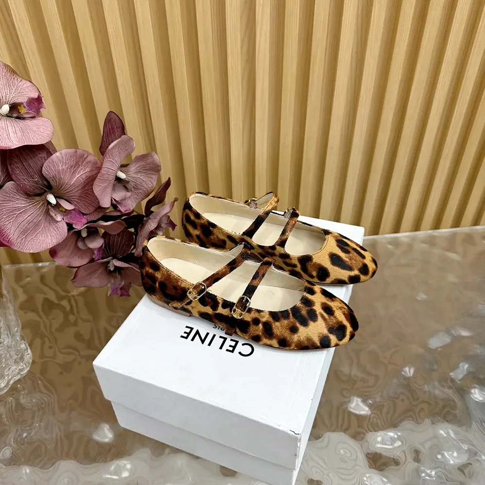 Celine Les Ballerines Celine Double Strap Ballerina in leopard Printed Hairy Calfskin for Women Celine Les Ballerines Celine Double Strap Ballerina in leopard Printed Hairy Calfskin for Women