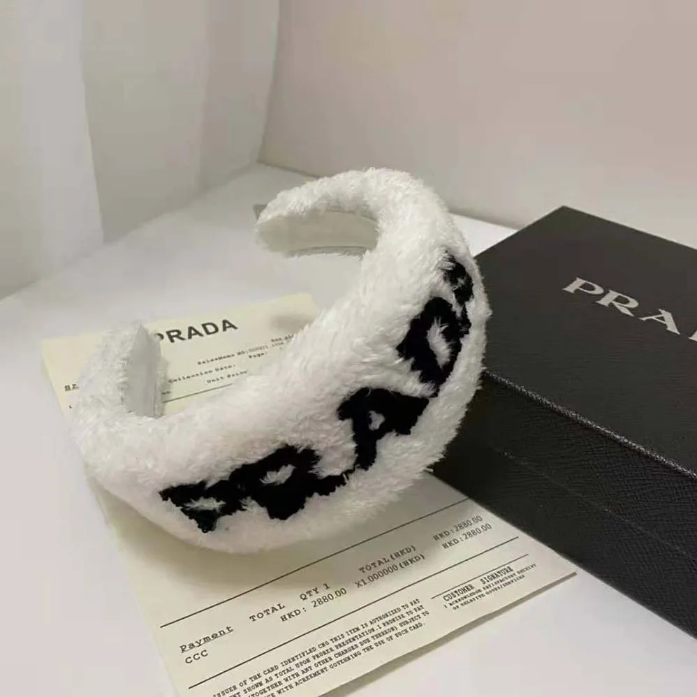 Prada Terrycloth Headband with A Beguiling Rounded Design for Women Prada Terrycloth Headband with A Beguiling Rounded Design for Women