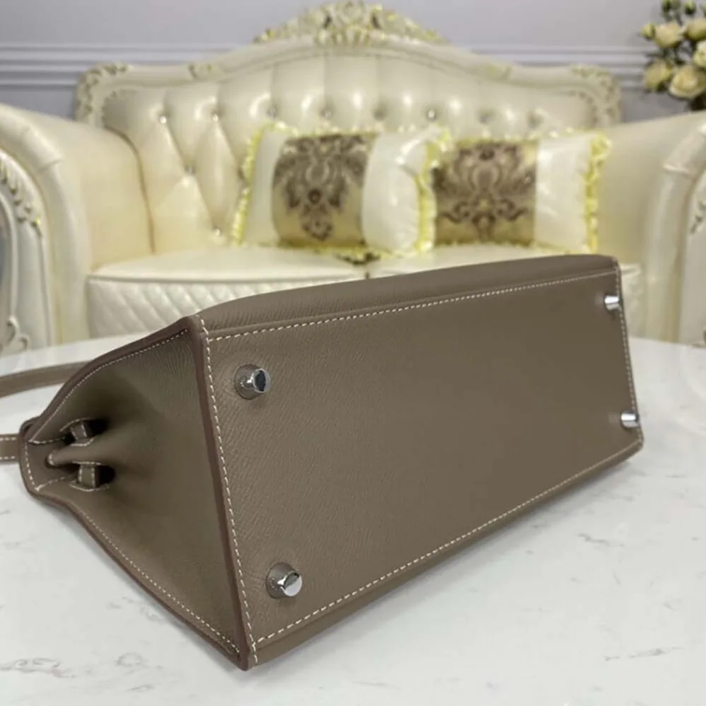 Hermes Kelly Bag 28 Epsom Leather for Women in Gray