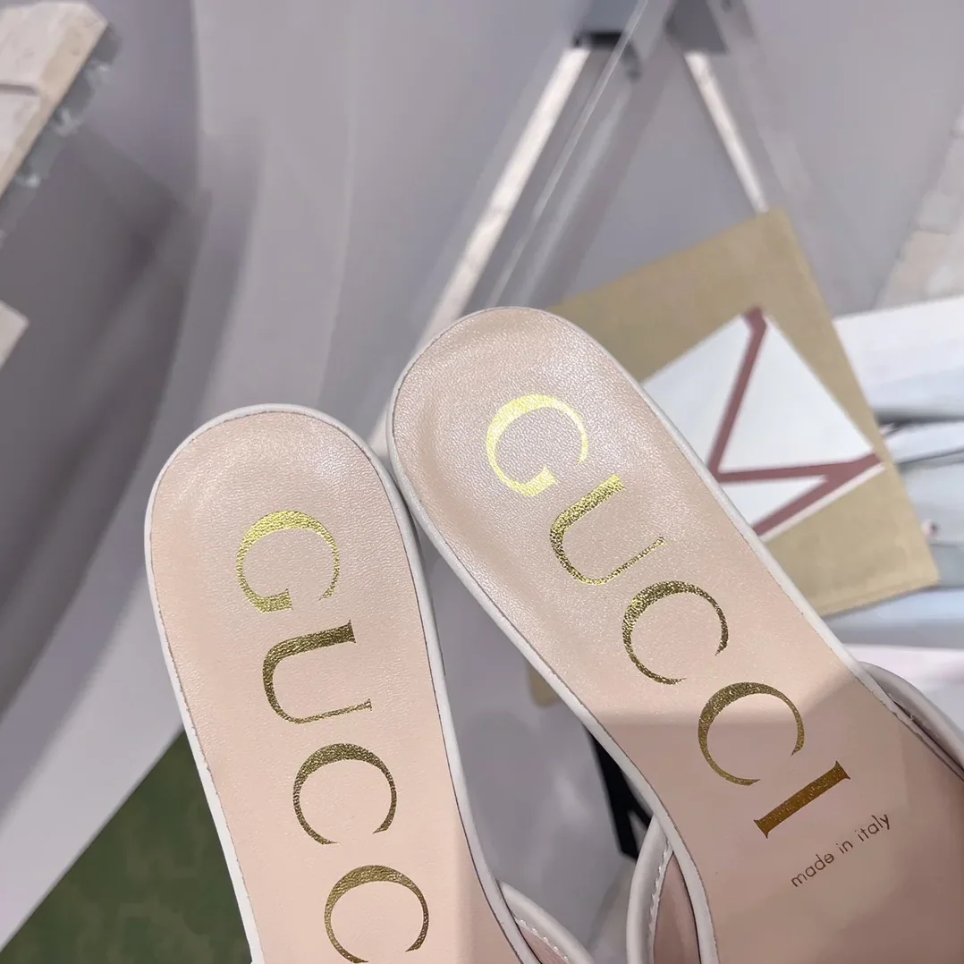 Gucci Slide Sandal With Double G White for Women