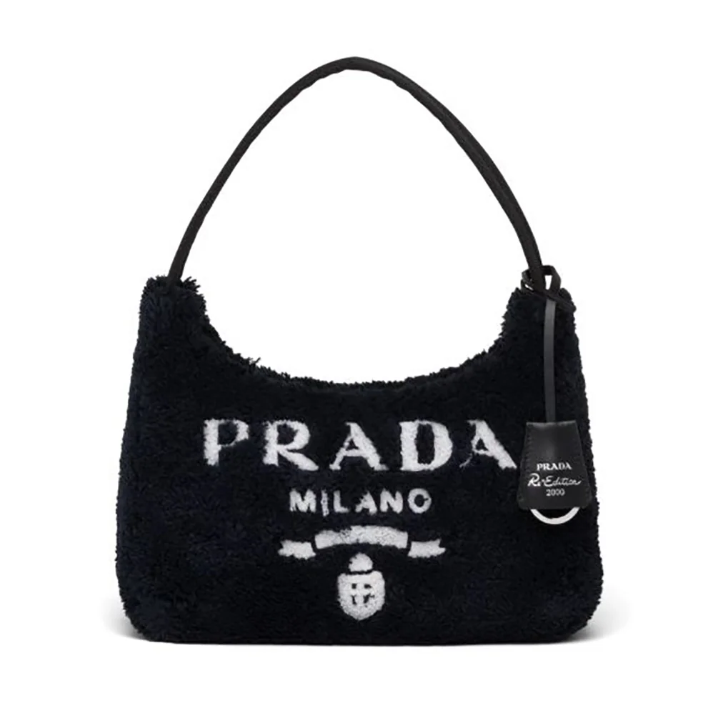 Prada Re-Edition 2000 Terry Mini-Bag for Women in Black Prada Re-Edition 2000 Terry Mini-Bag for Women in Black