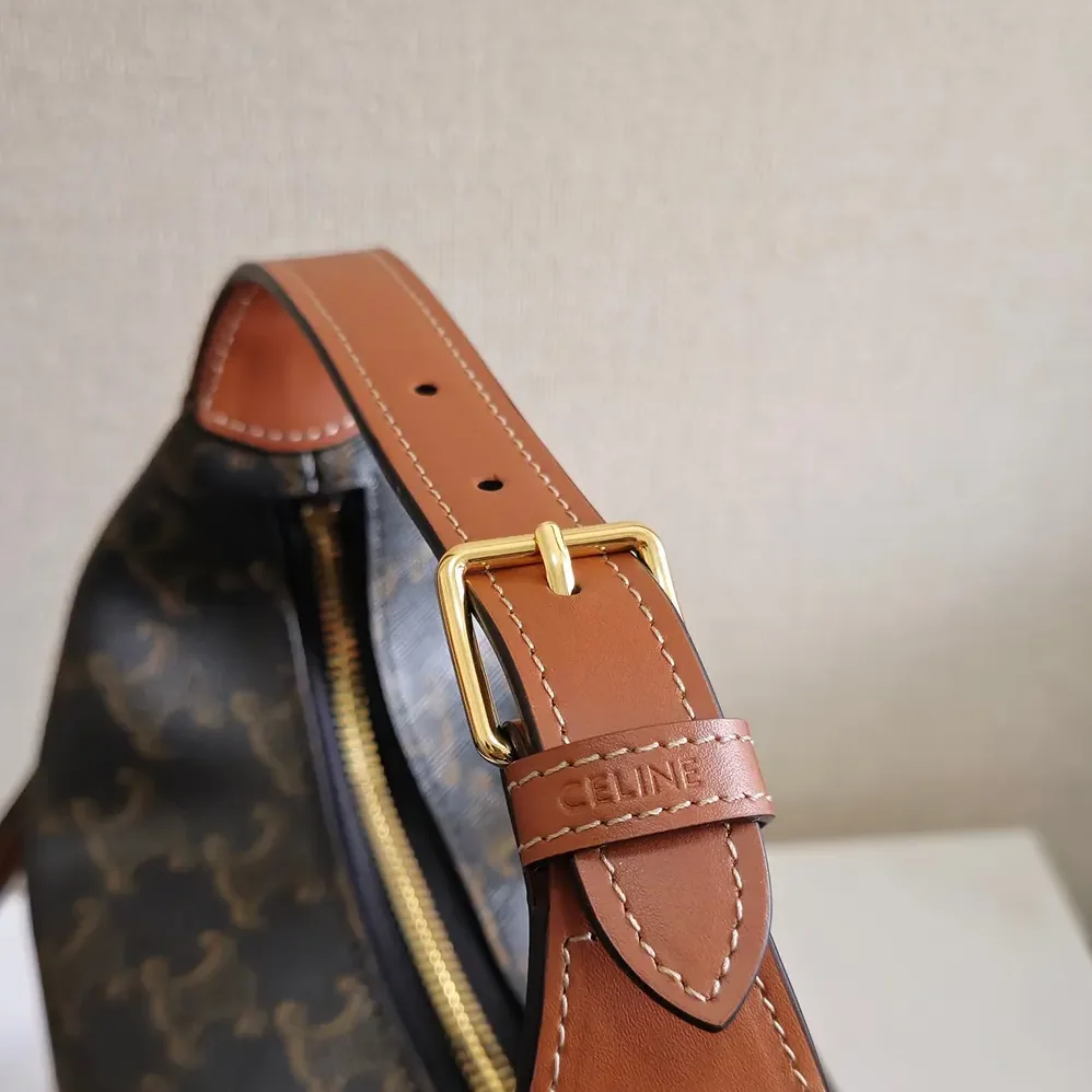 Celine Teen Celine Lulu in Triomphe Canvas and Calfskin for Women