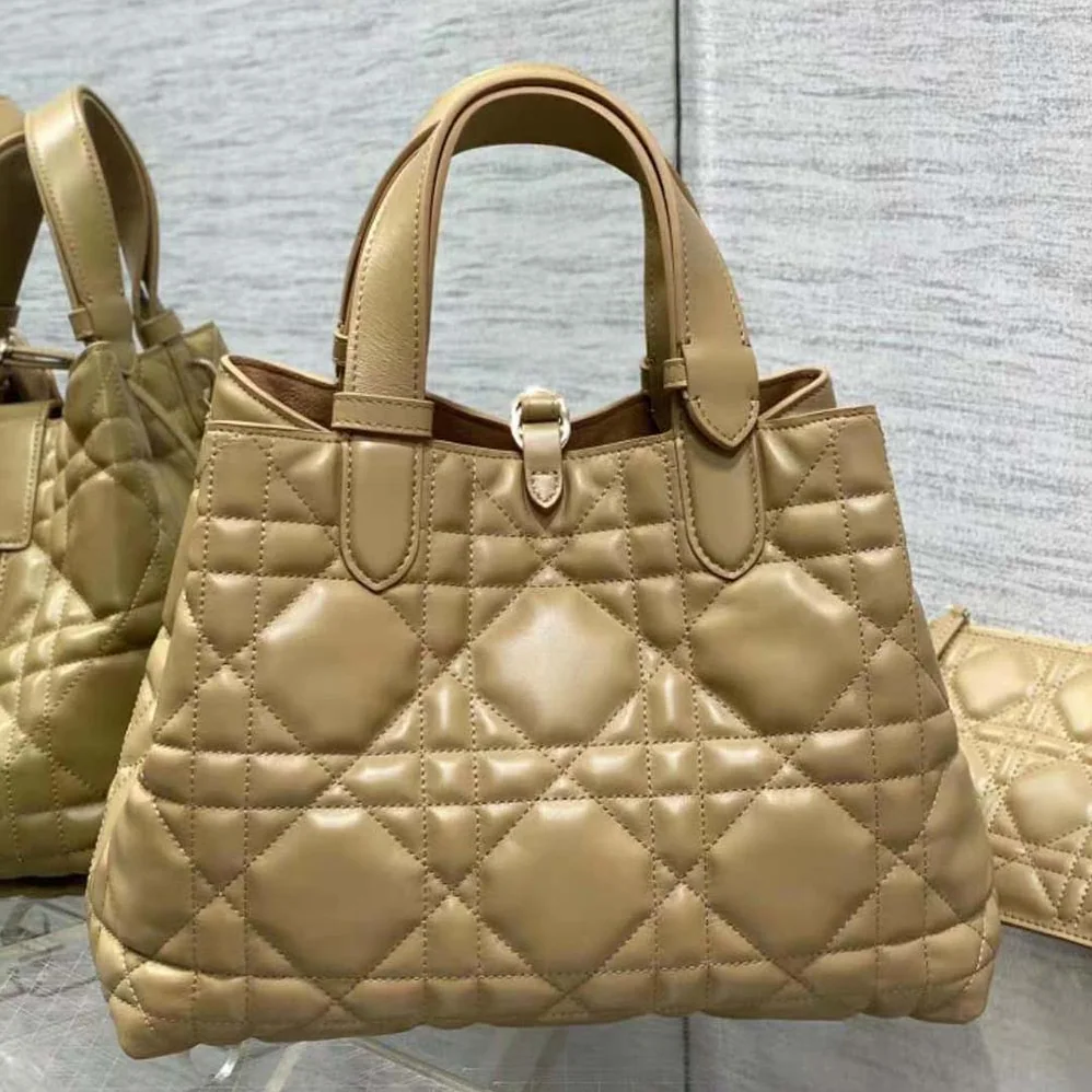 Dior Medium Dior Toujours Bag Medium Tan Macrocannage Calfskin for Women