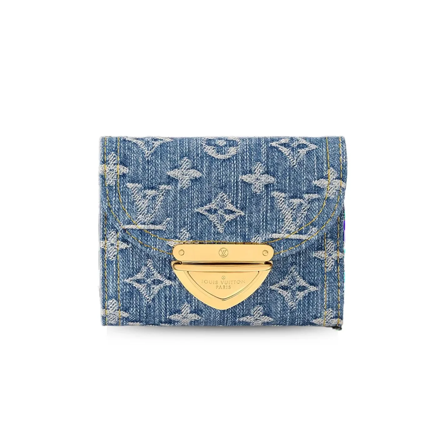 Louis Vuitton Victorine Wallet Blue 4.7 Inches/