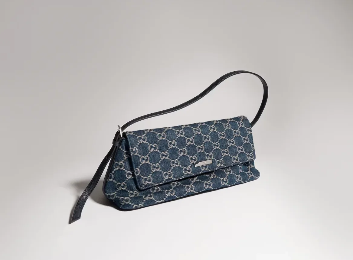 Gucci Madison Medium Shoulder Bag in Dark Blue Palladium Hardware