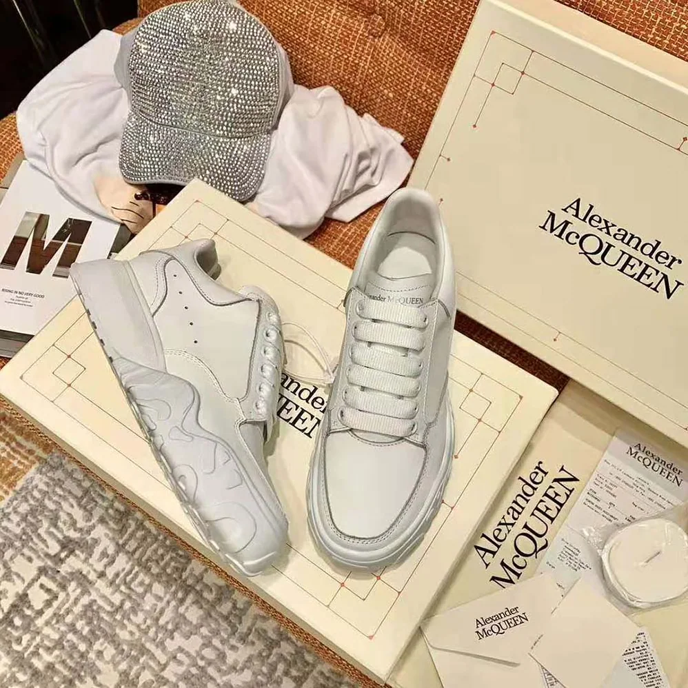 Alexander Mcqueen Court Trainer for Women in White