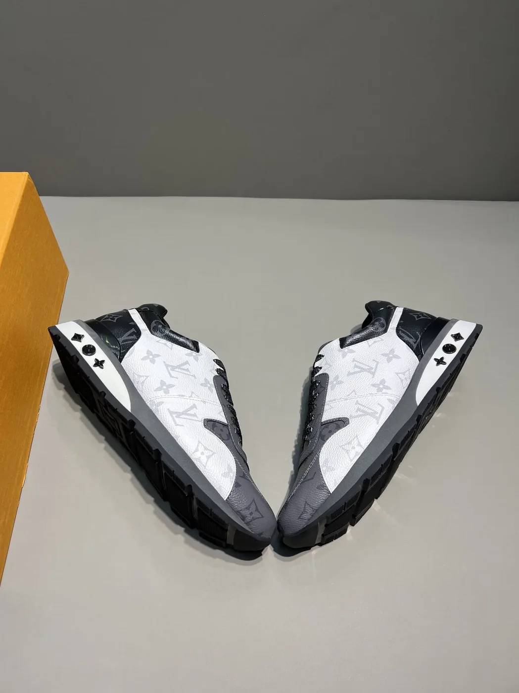 Louis Vuitton Run Away Sneaker Monogram Canvas Black in White/Grey Louis Vuitton Run Away Sneaker Monogram Canvas Black in White/Grey