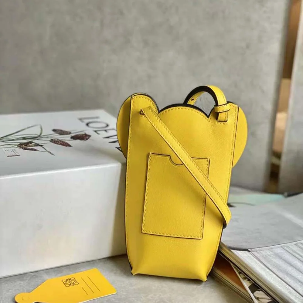 Loewe Elephant Pocket in Classic Calfskin for Women in Yellow Loewe Elephant Pocket in Classic Calfskin for Women in Yellow