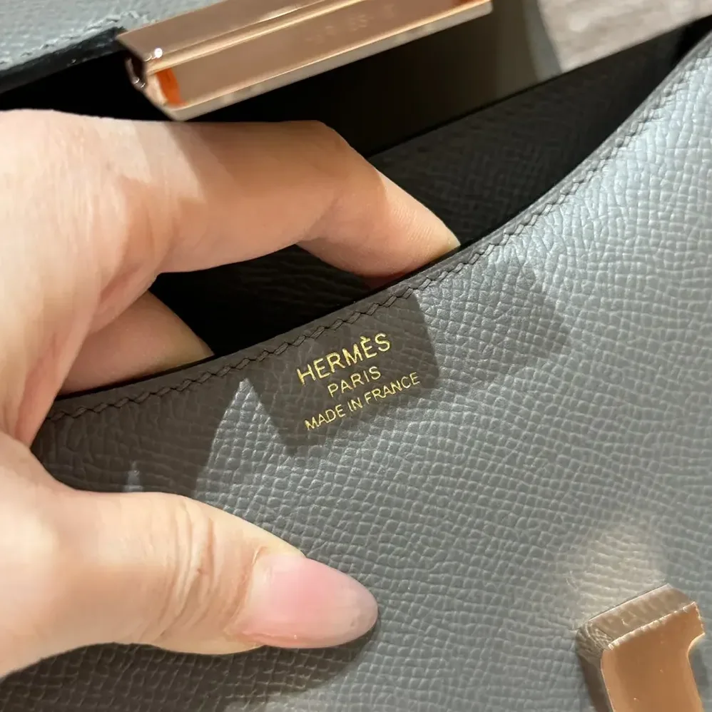 Hermes Constance 18 Bag Epsom Leather for Women in Silver/Gold Hermes Constance 18 Bag Epsom Leather for Women in Silver/Gold
