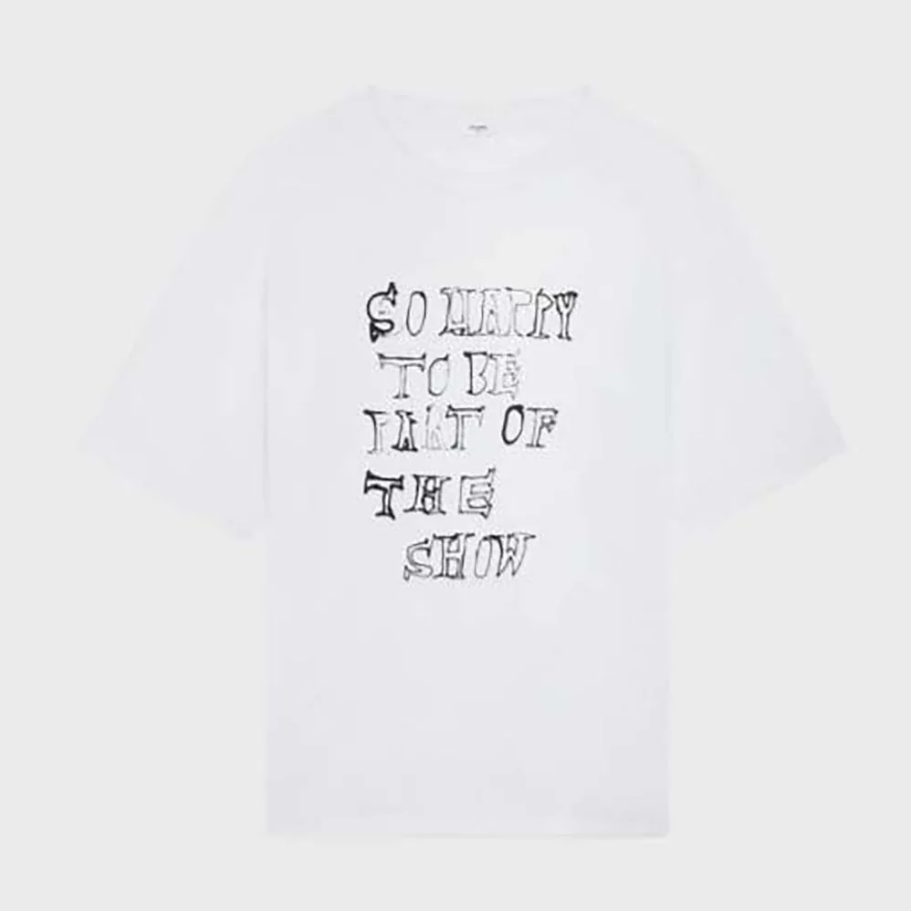 Celine T-shirt in Cotton Jersey with Artist Print for Women in White Celine T-shirt in Cotton Jersey with Artist Print for Women in White