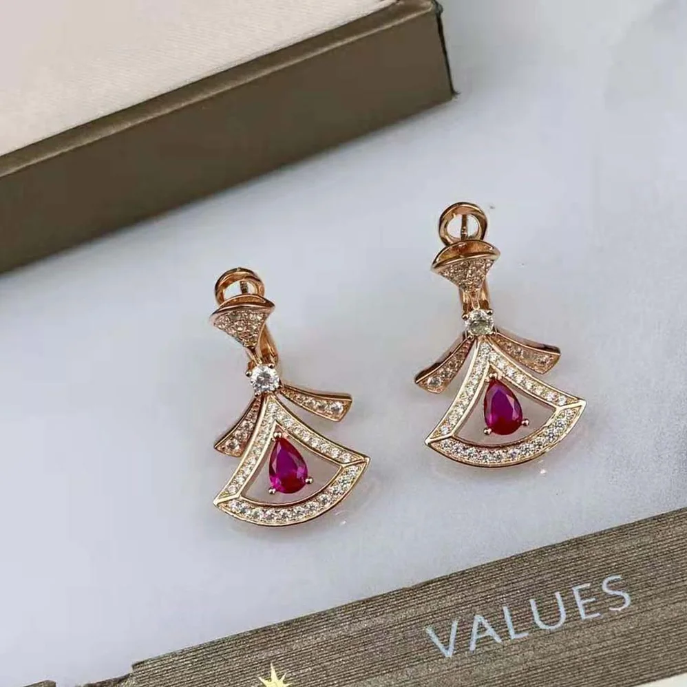 Bvlgari DIVAS' DREAM 18 KT Rose Gold Openwork Earrings for Women