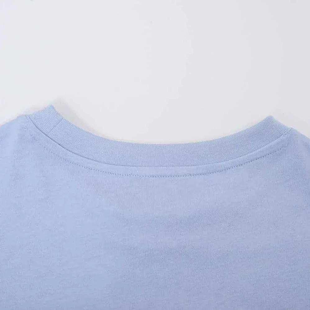 Loewe Anagram Embroidered T-shirt in Cotton for Men in Blue Loewe Anagram Embroidered T-shirt in Cotton for Men in Blue