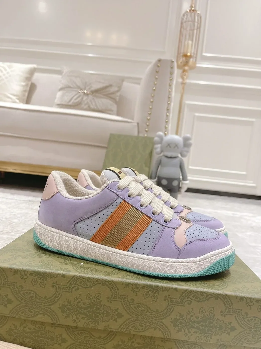 Gucci Gucci Lovelight Screener Sneaker Lilac for Women
