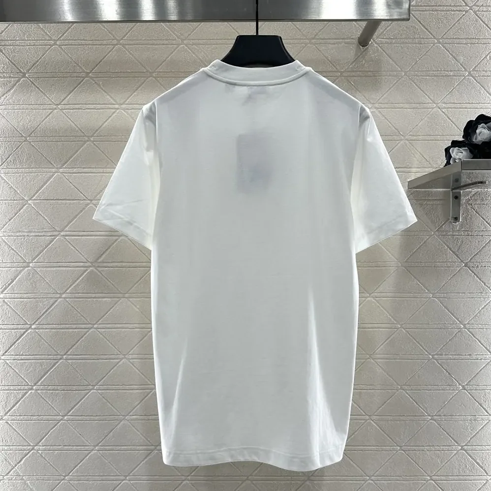 Burberry EKD Check Cotton T-shirt for Men in White Burberry EKD Check Cotton T-shirt for Men in White