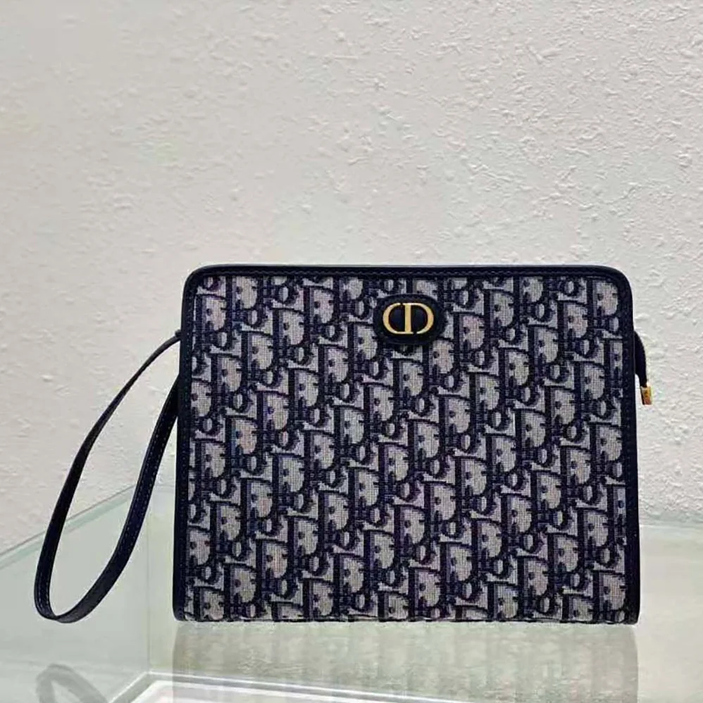 Dior 30 Montaigne Pouch Blue Dior Oblique Jacquard for Women Dior 30 Montaigne Pouch Blue Dior Oblique Jacquard for Women