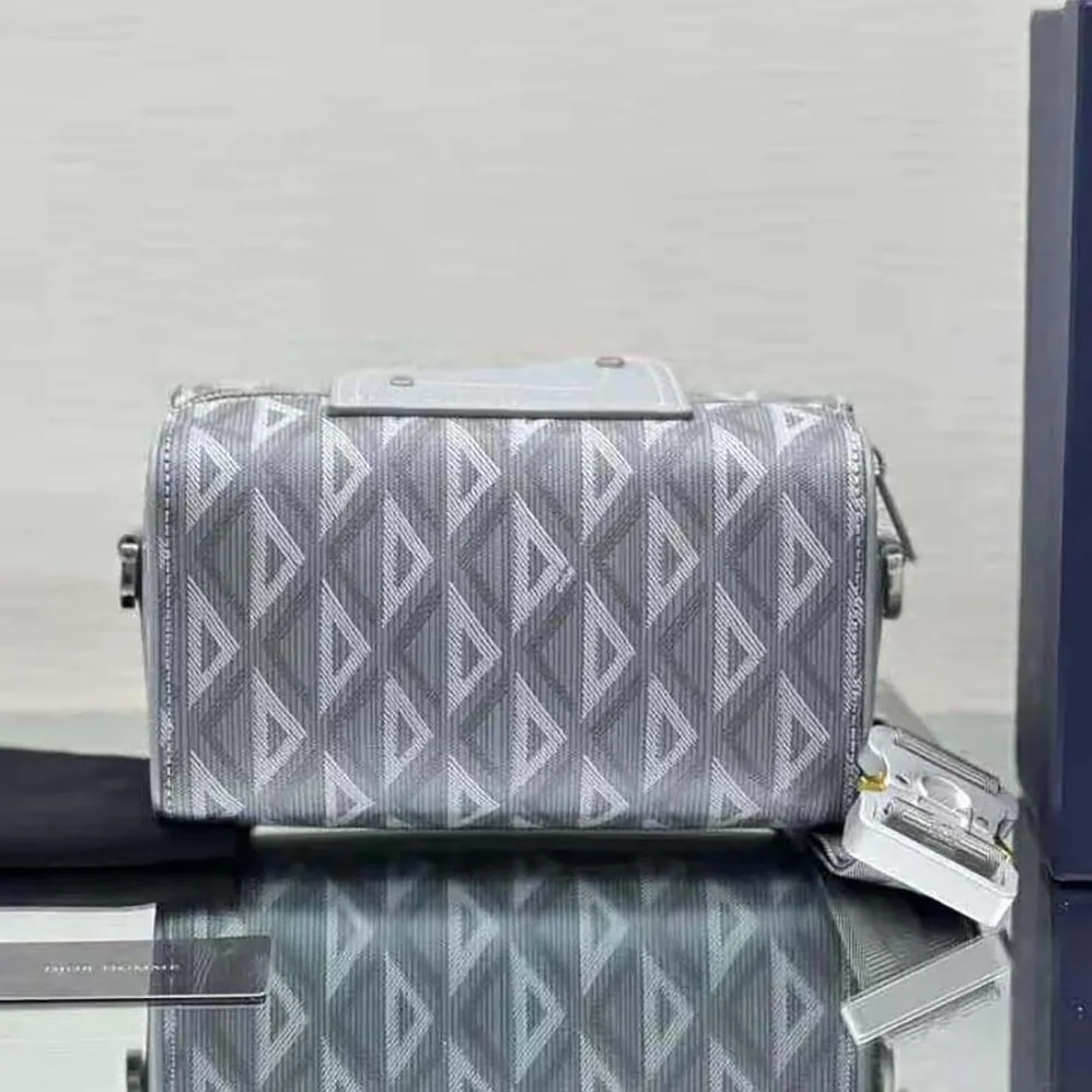 Dior Lingot 22 Bag Dior Gray CD Diamond Canvas for Men