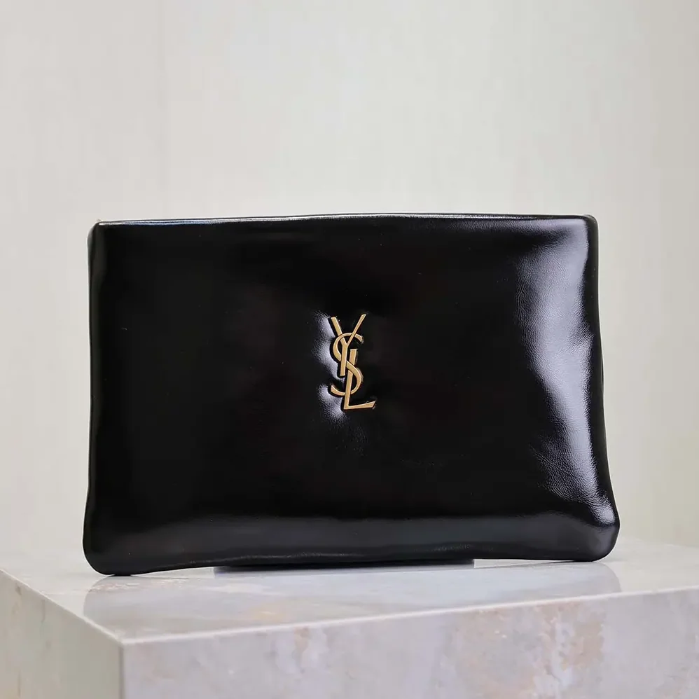 Saint Laurent YSL Calypso Small Pouch in Lambskin for Women