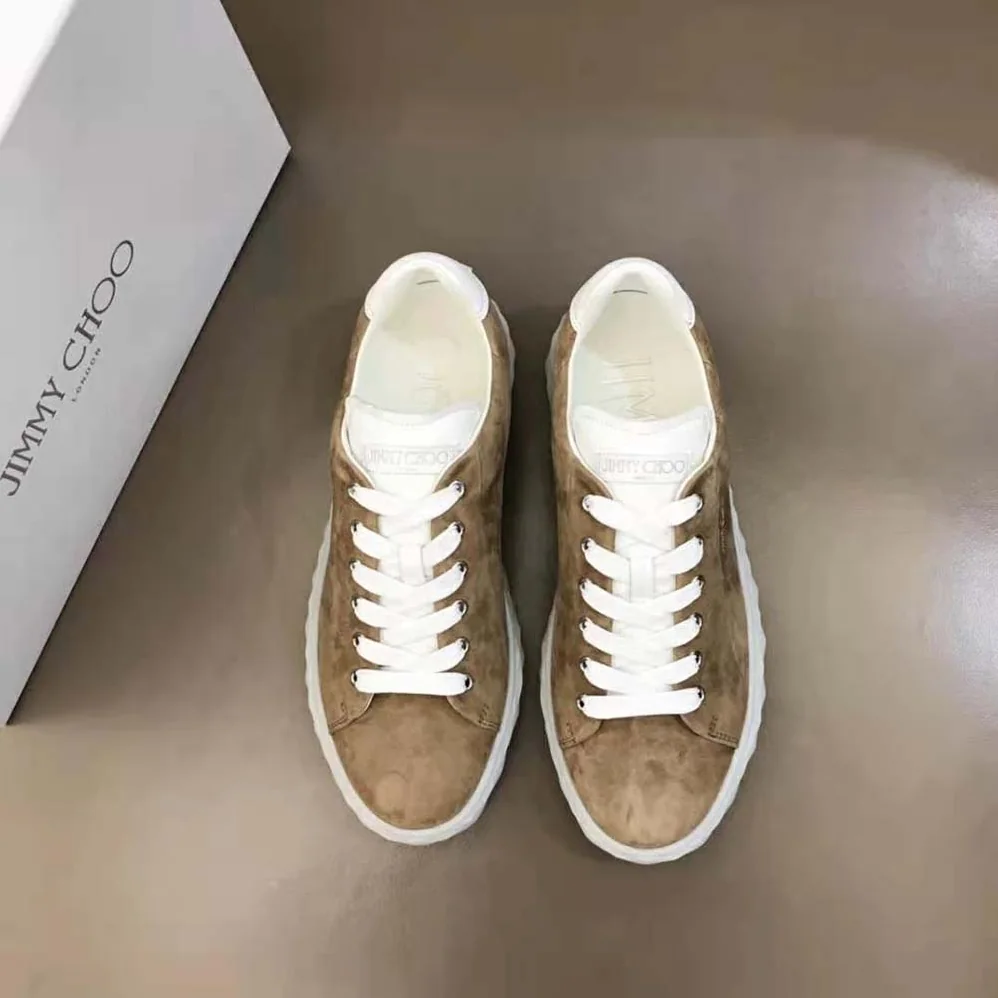 Jimmy Choo Diamond Light/F Sun Suede and Sun Nappa Low for Women in Top Trainers