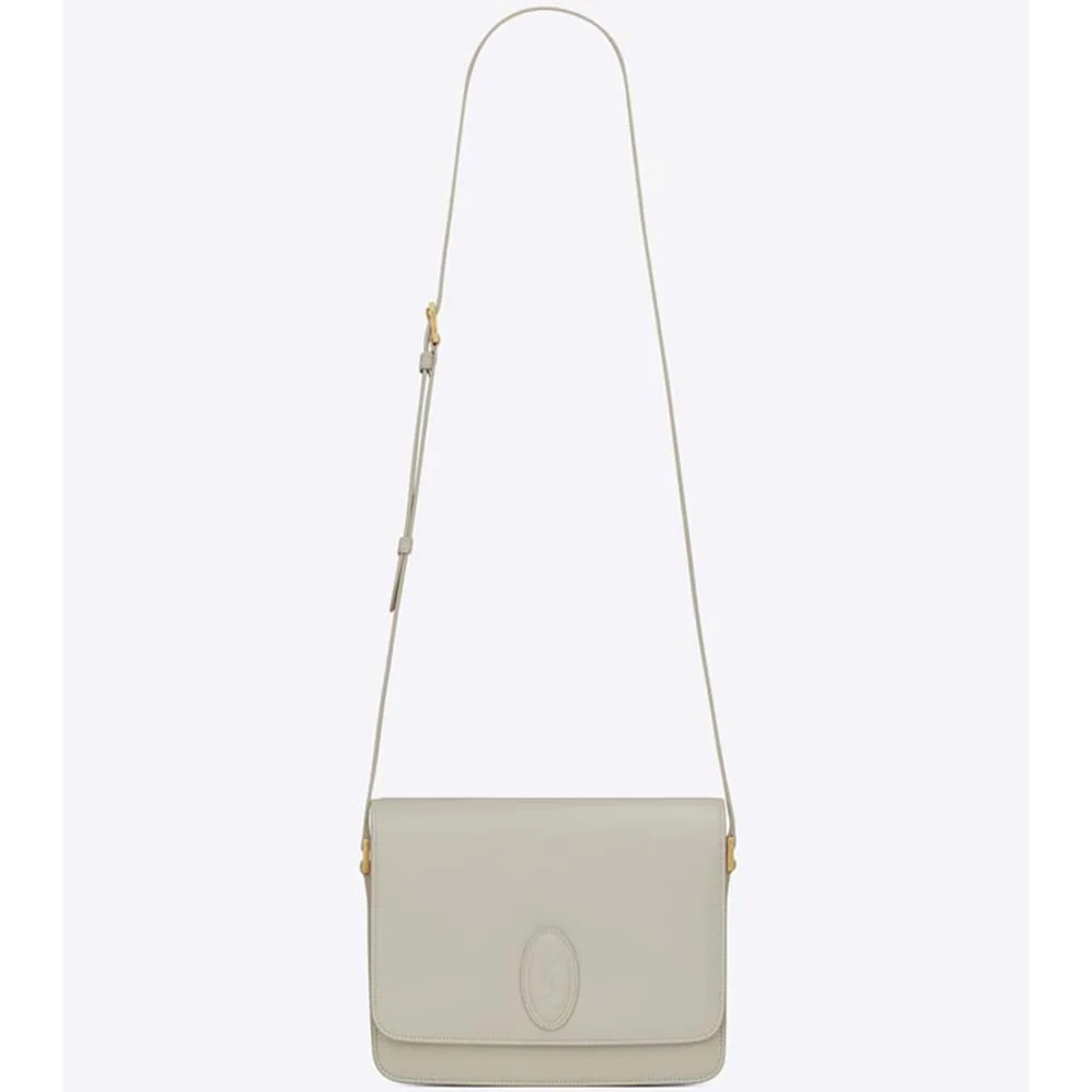 Saint Laurent YSL Le 61 Medium Saddle Bag Smooth for Women in White