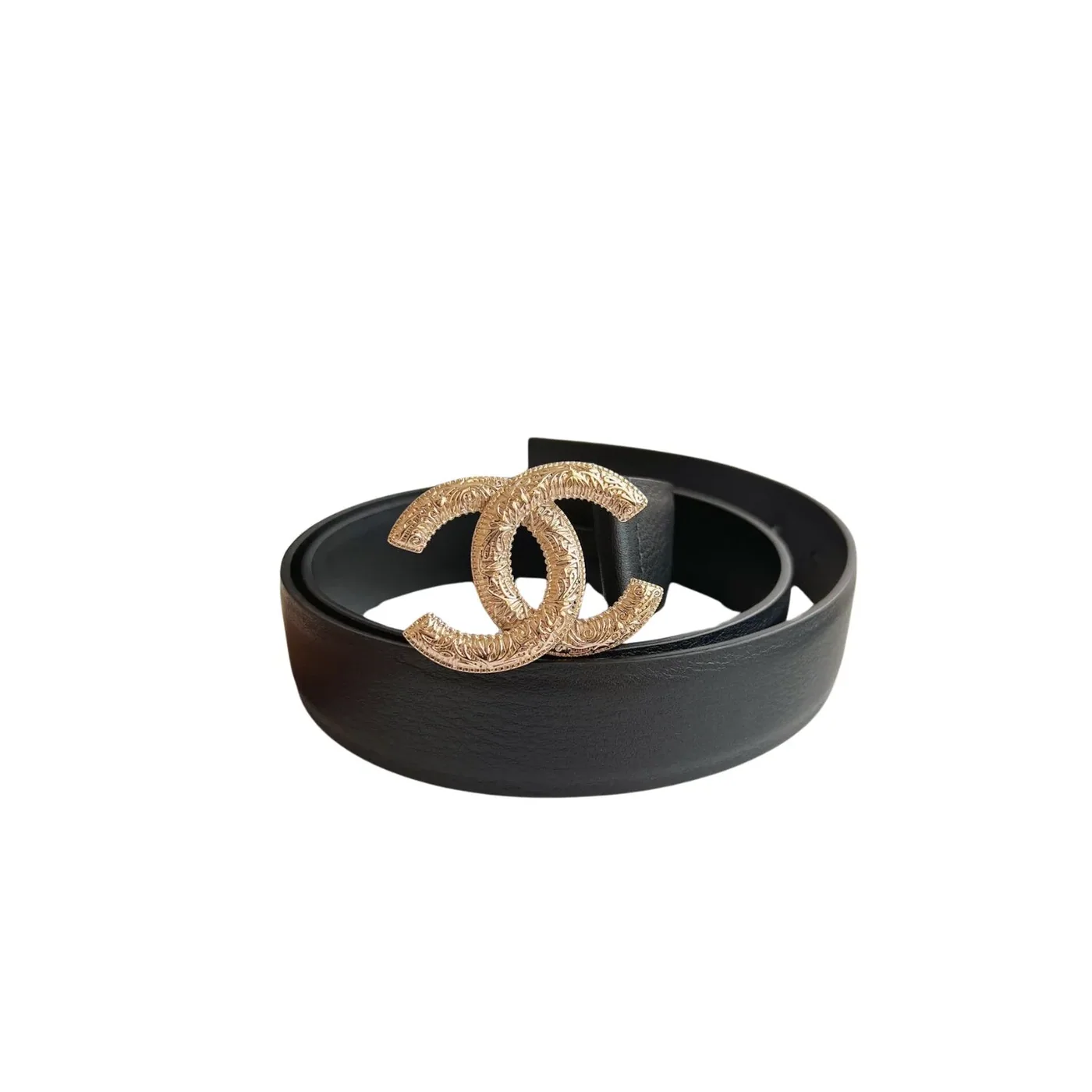 Chanel Attach Stone Metal CC Belt Black