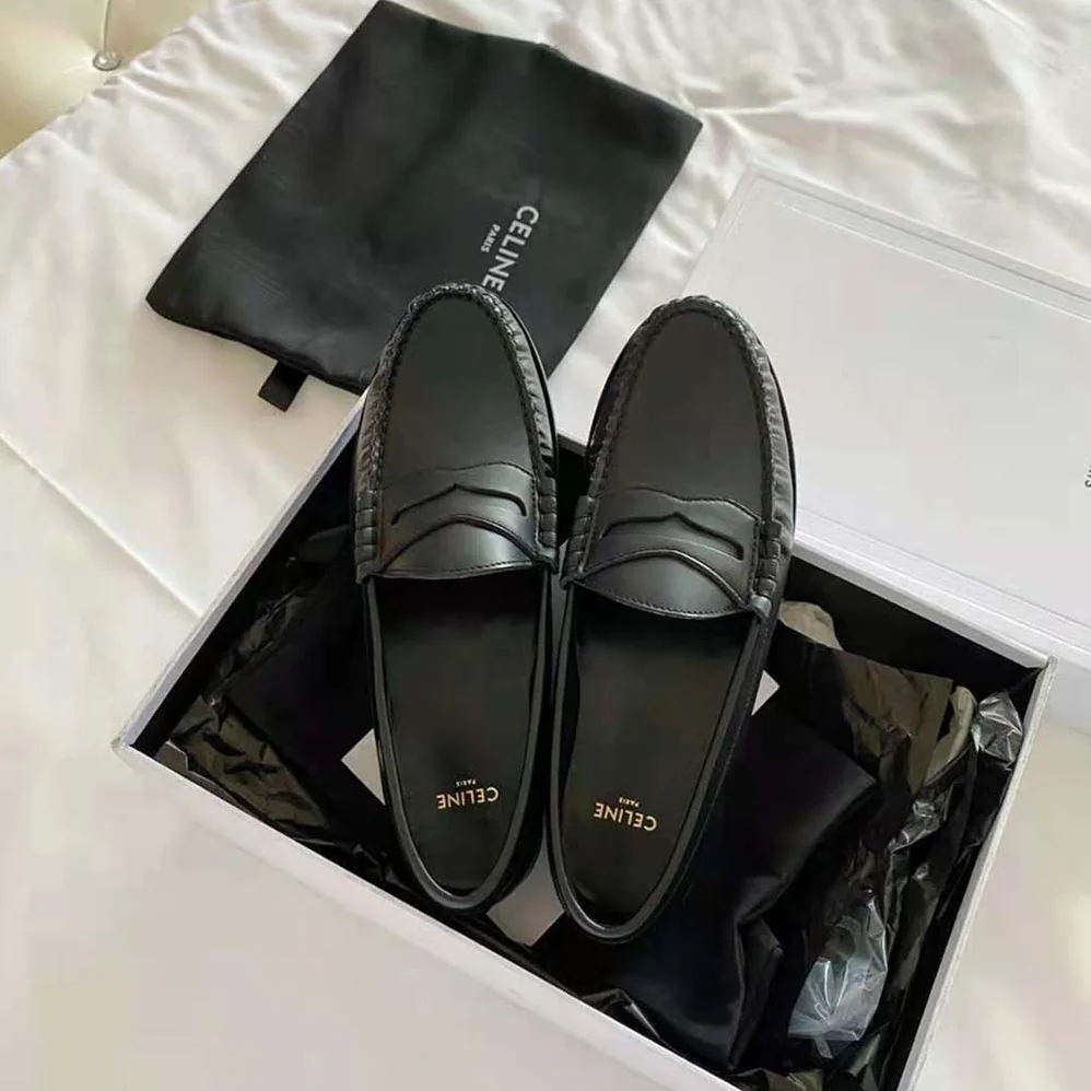 Celine Luco Loafer in Polished Calfskin for Women in Black Celine Luco Loafer in Polished Calfskin for Women in Black