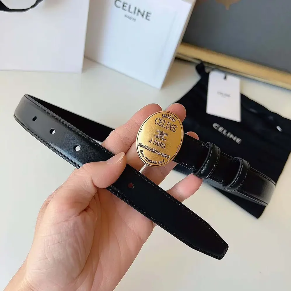 Celine Maison Celine Belt 13Mm in Taurillon Leather for Women Celine Maison Celine Belt 13Mm in Taurillon Leather for Women