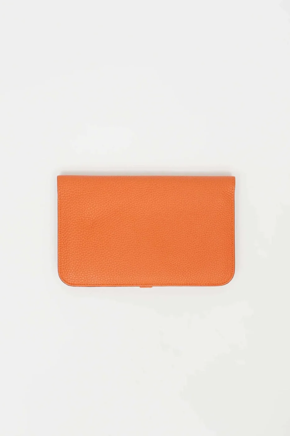 Amazing Orange Clemence Leather Dogon Travel Wallet