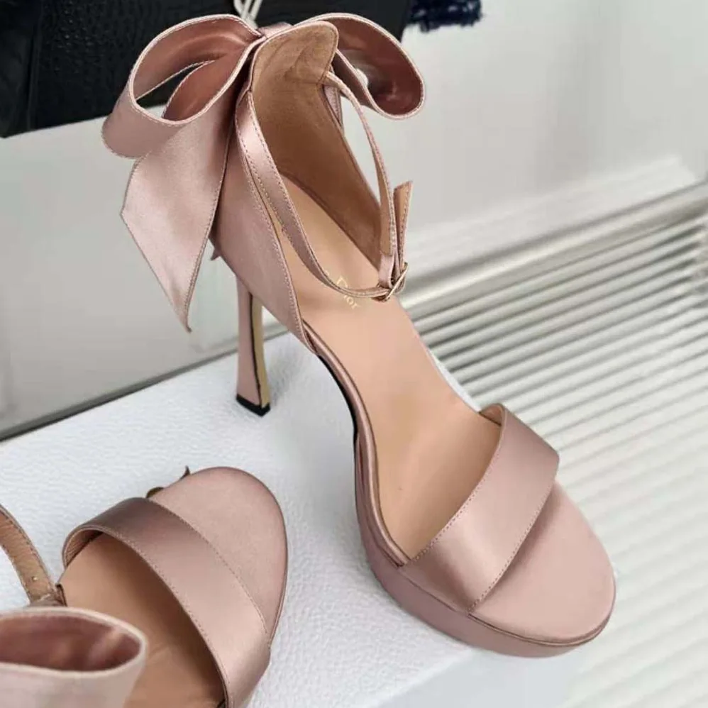 Dior Mlle Dior Heeled Sandal Rose Des Vents Satin for Women