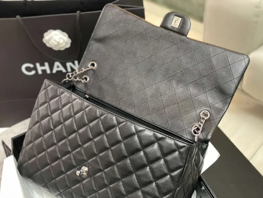 Chanel Airport Bag Silver in White/Black/Grey /