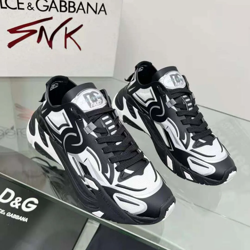 Dolce Gabbana D&G Mesh Fast Sneakers for Men in Black Dolce Gabbana D&G Mesh Fast Sneakers for Men in Black