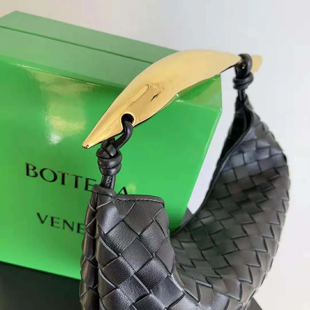 Bottega Veneta Sardine Top Handle Bag for Women in Black