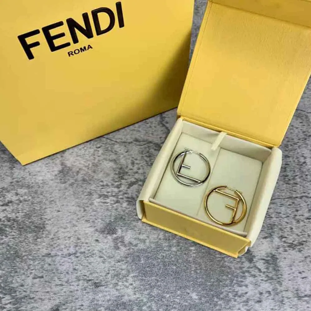 Fendi F Is Fendi Earrings Gold and Palladium Earrings for Women Fendi F Is Fendi Earrings Gold and Palladium Earrings for Women