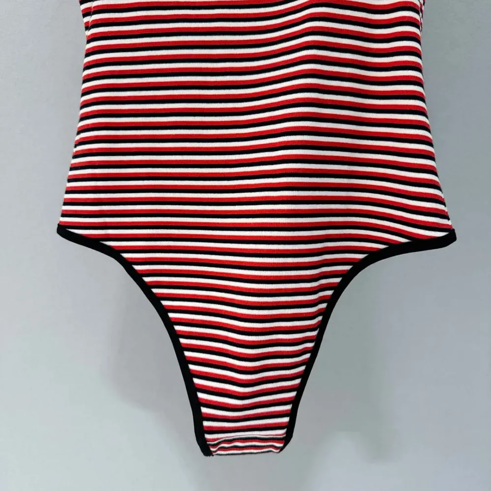 Prada Striped Interlock Jersey One for Women in piece Swimsuit