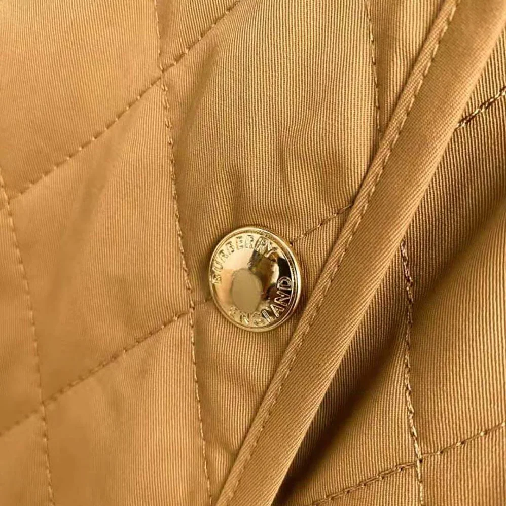 Burberry Corduroy Collar Diamond Quilted Jacket for Women