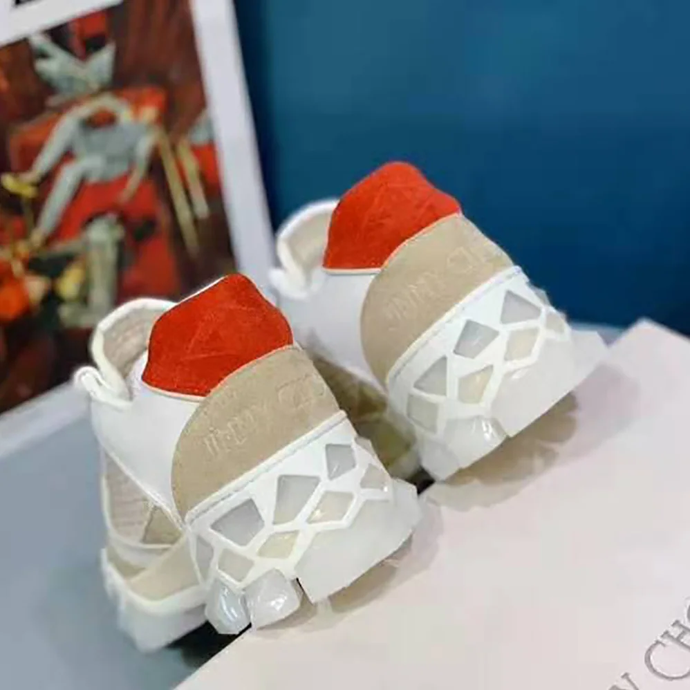 Jimmy Choo Diamond X Trainer/F Low-Top Trainers for Women in White Jimmy Choo Diamond X Trainer/F Low-Top Trainers for Women in White