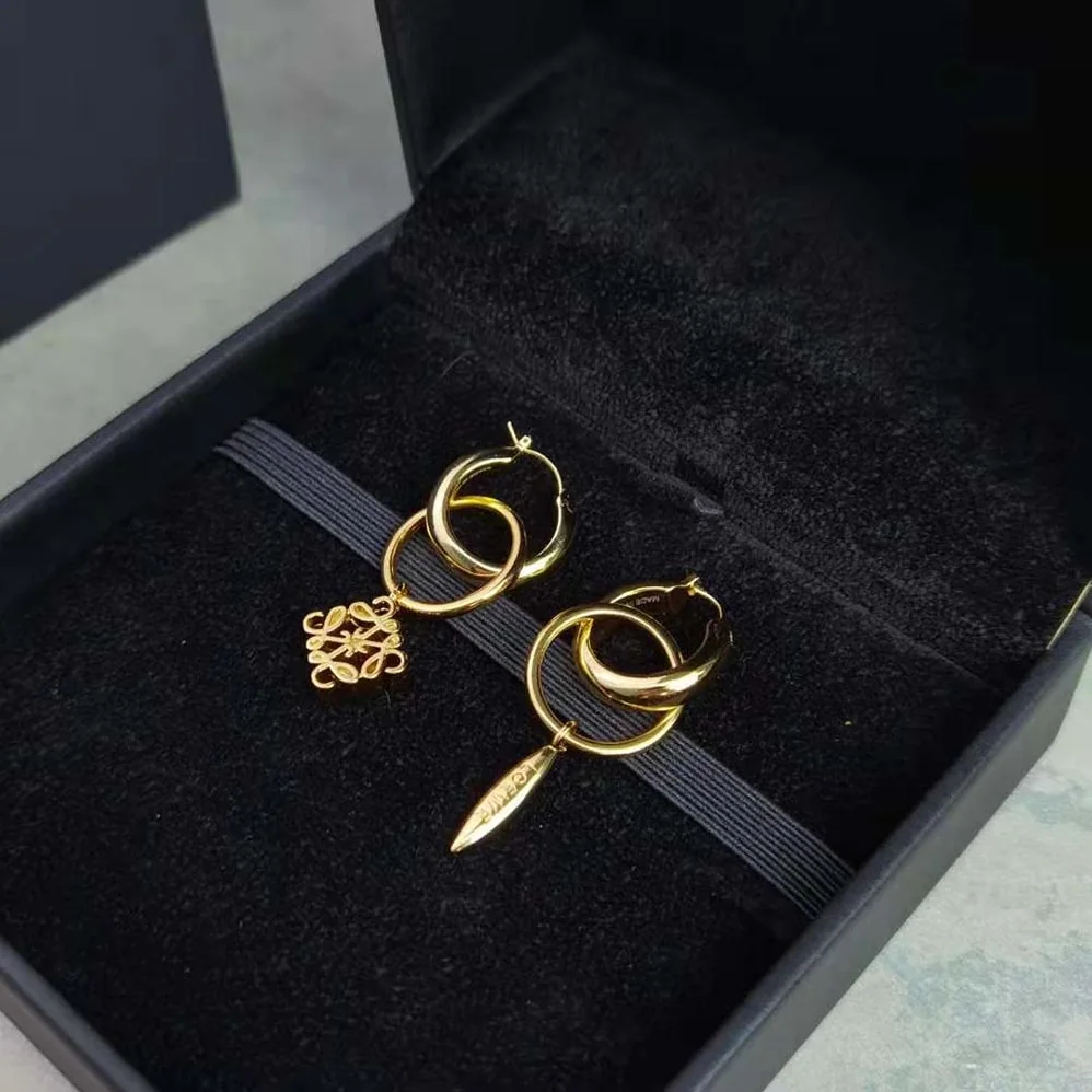 Loewe Anagram Asymmetric Earrings for Women