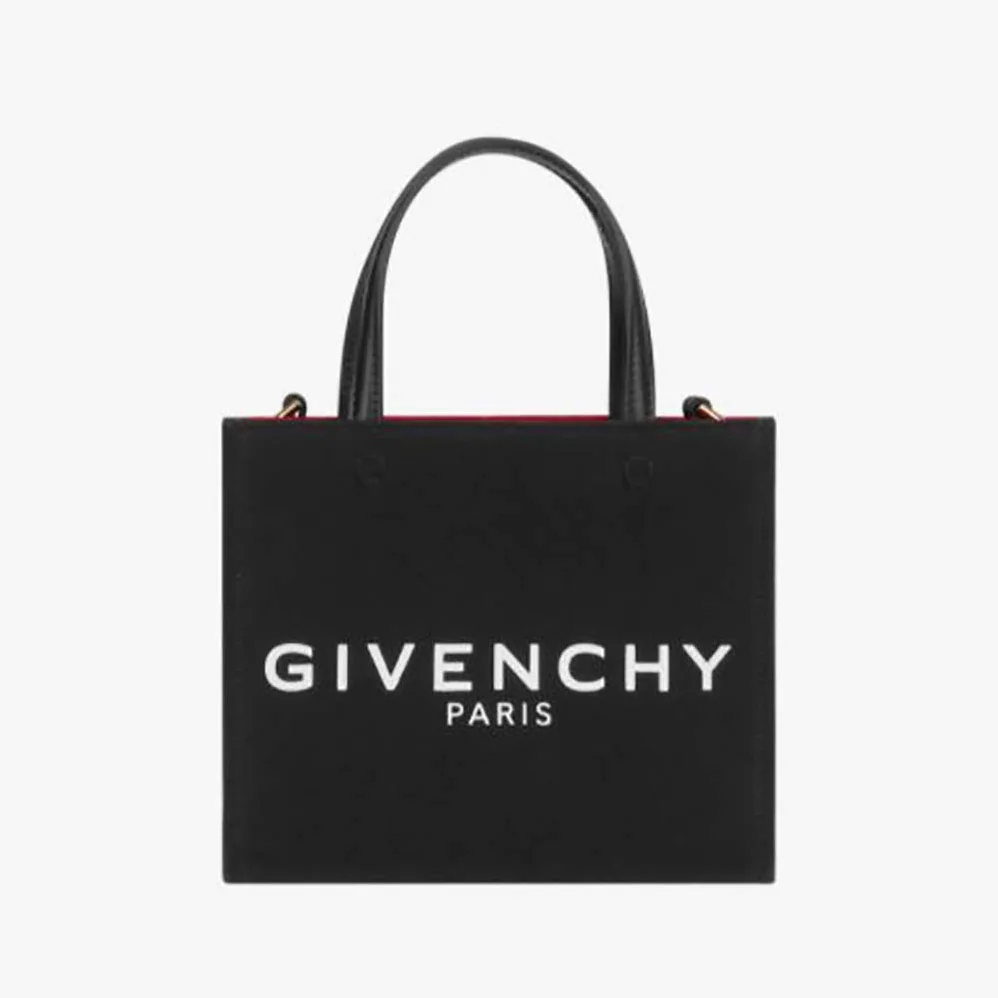Givenchy Mini G Tote Shopping Bag in Canvas for Women in Black Givenchy Mini G Tote Shopping Bag in Canvas for Women in Black