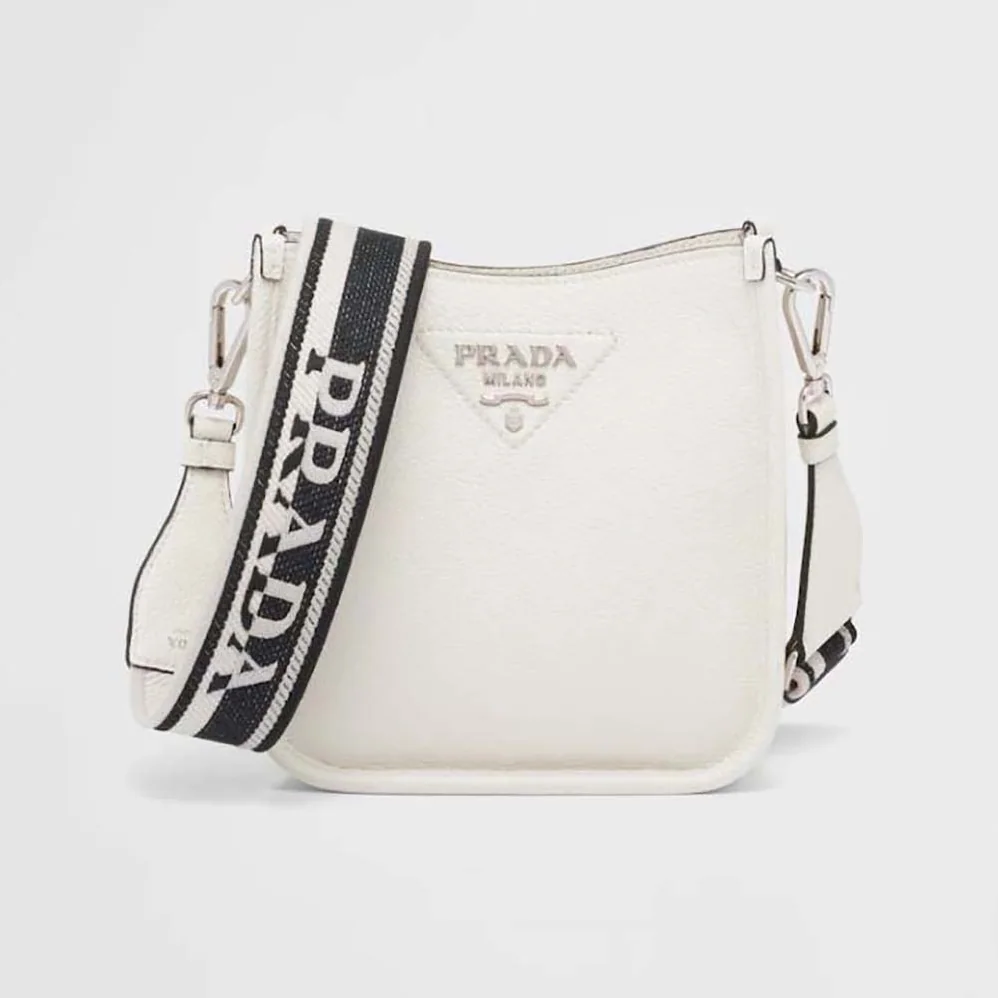 Prada Leather Mini Shoulder Bag for Unisex in White Prada Leather Mini Shoulder Bag for Unisex in White