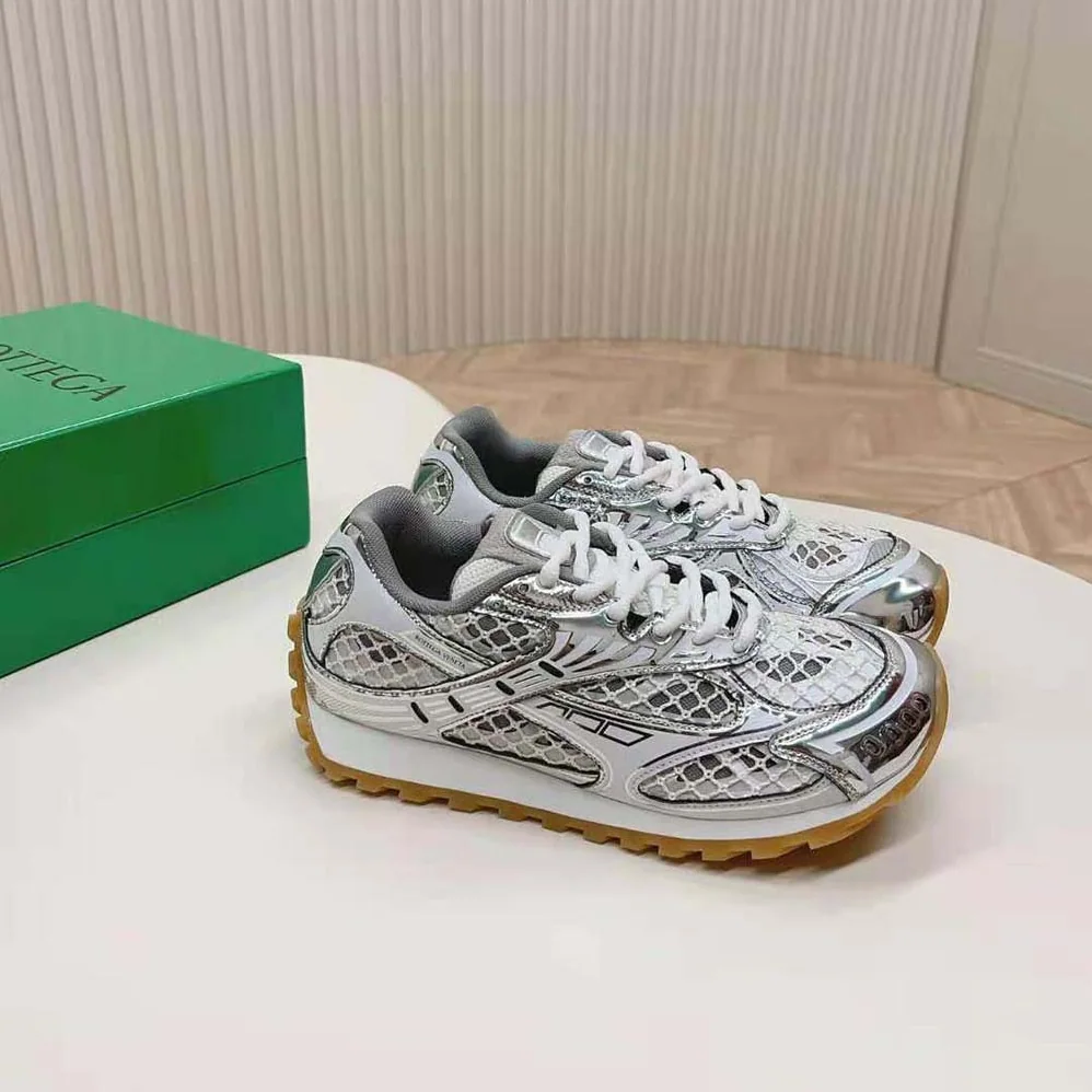 Bottega Veneta Technical Fabric Lace-up Orbit Sneaker for Unisex in Green